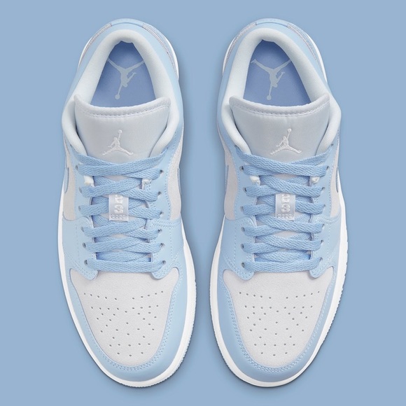 Nike Air Jordan 1 Low Grey White Aluminum Blue UNC Shoes DC0774-050 Womens Sizes - Picture 4 of 7